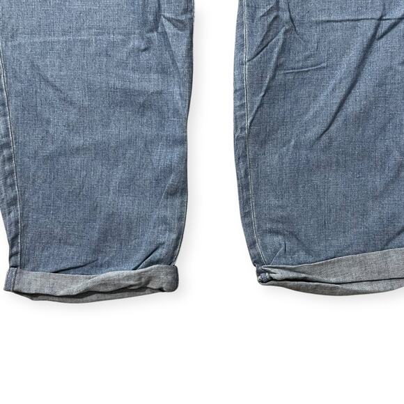 J Jill Pants Womens Denim Chambray Pull On Elastic Drawstring Cropped Blue 3X - Picture 7 of 12